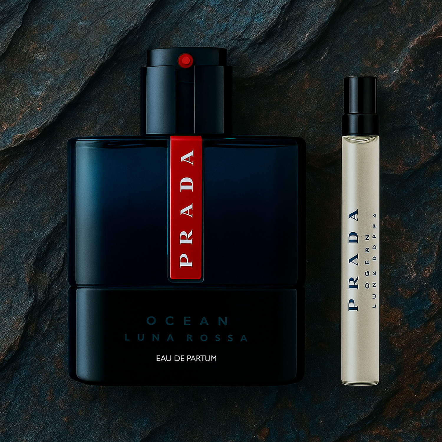 Set Perfume Hombre Luna Rossa Ocean Edp + Perfumero