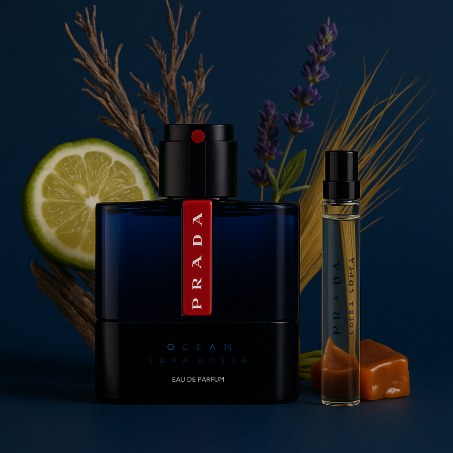 Set Perfume Hombre Luna Rossa Ocean Edp + Perfumero